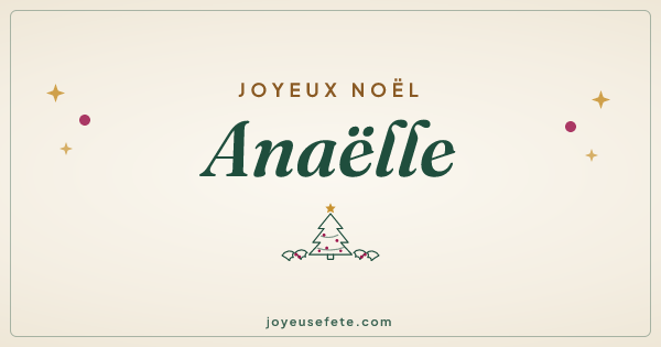 Image « Joyeux Noël Anaëlle » au format large