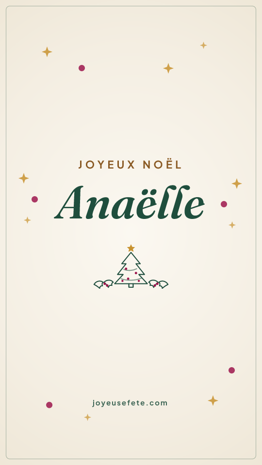 Image « Joyeux Noël Anaëlle » au format story