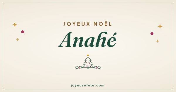 Image « Joyeux Noël Anahé » au format large