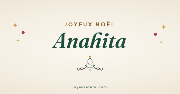 Image « Joyeux Noël Anahita » au format large