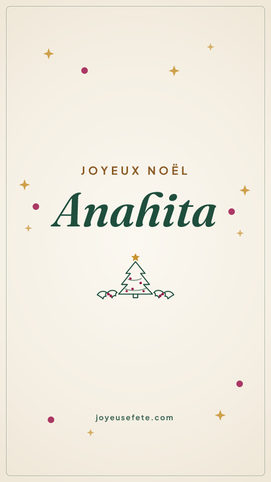 Image « Joyeux Noël Anahita » au format story