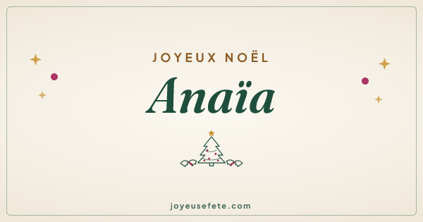 Image « Joyeux Noël Anaïa » au format large