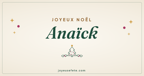 Image « Joyeux Noël Anaïck » au format large