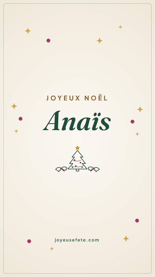 Image « Joyeux Noël Anaïs » au format story