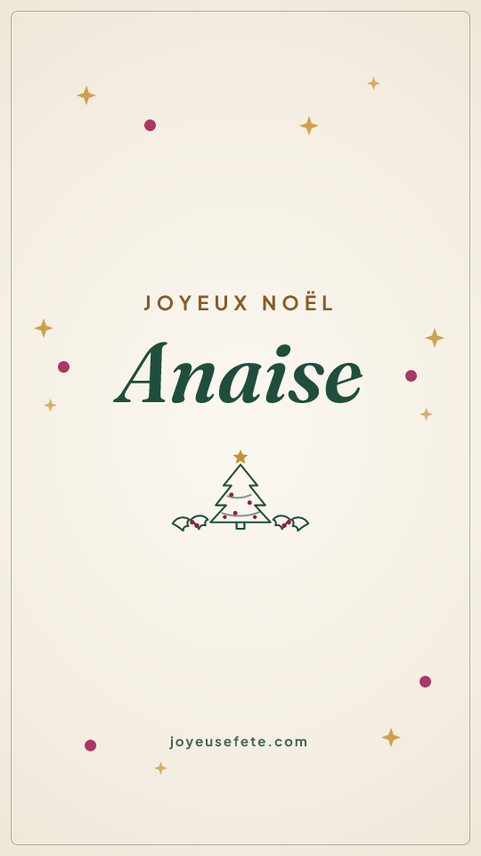 Image « Joyeux Noël Anaise » au format story