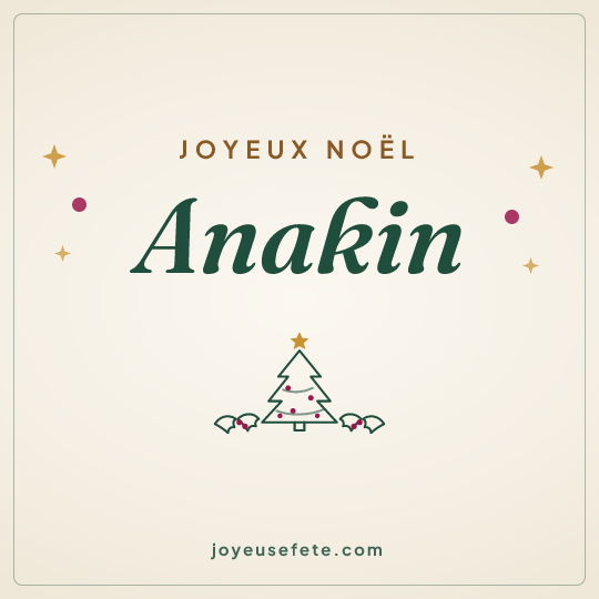 Image carrée « Joyeux Noël Anakin » pour WhatsApp