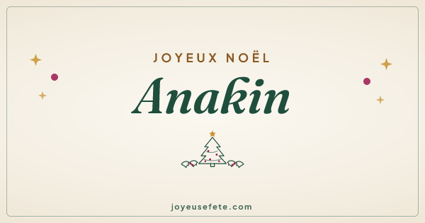 Image « Joyeux Noël Anakin » au format large