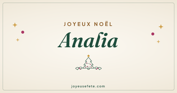 Image « Joyeux Noël Analia » au format large