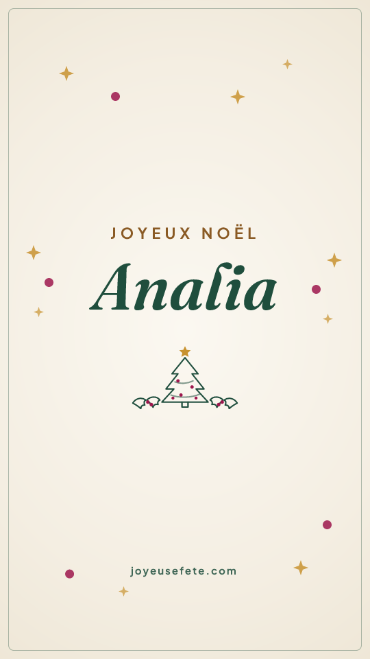 Image « Joyeux Noël Analia » au format story