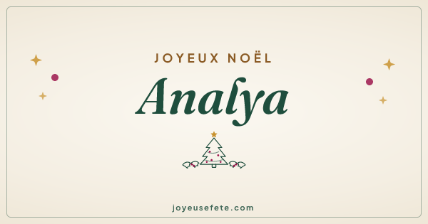 Image « Joyeux Noël Analya » au format large