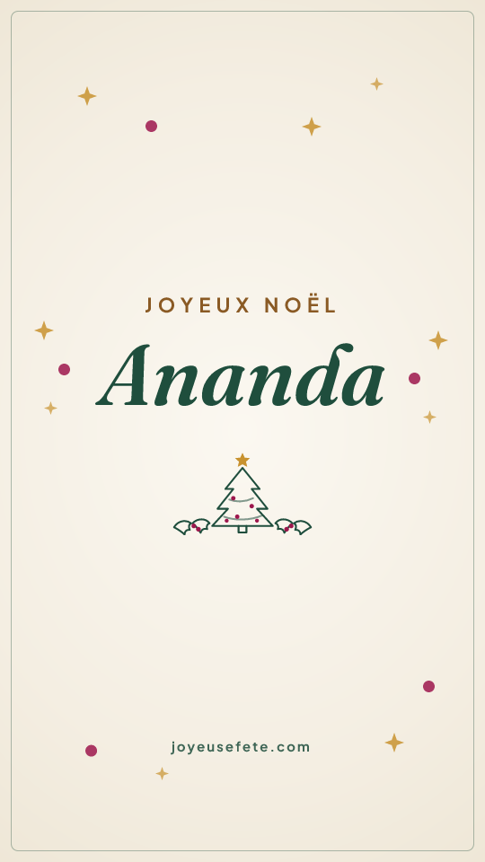 Image « Joyeux Noël Ananda » au format story