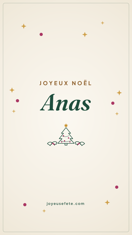 Image « Joyeux Noël Anas » au format story