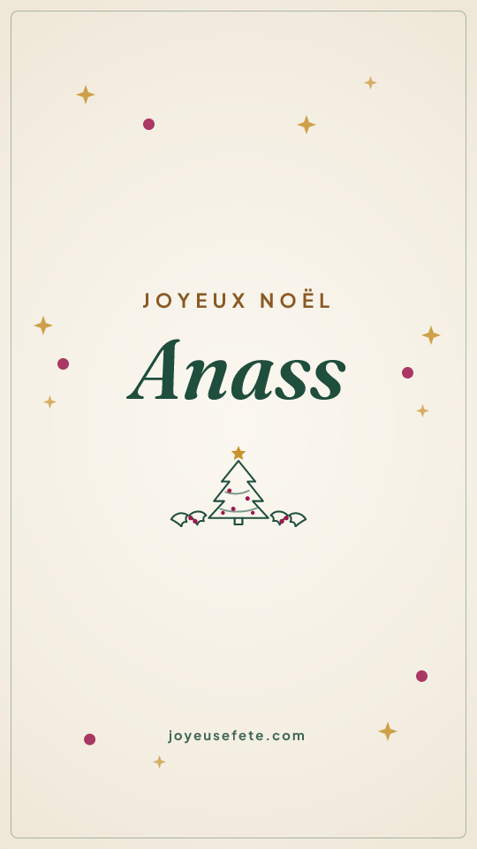 Image « Joyeux Noël Anass » au format story