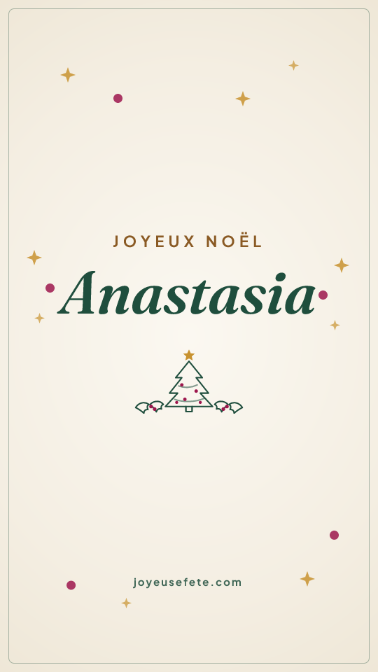Image « Joyeux Noël Anastasia » au format story