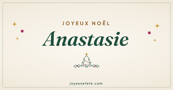 Image « Joyeux Noël Anastasie » au format large