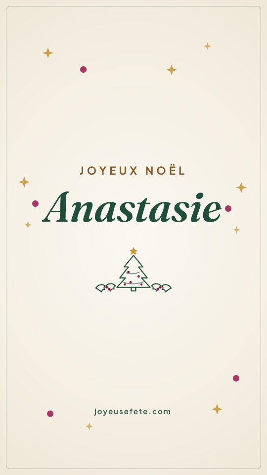 Image « Joyeux Noël Anastasie » au format story