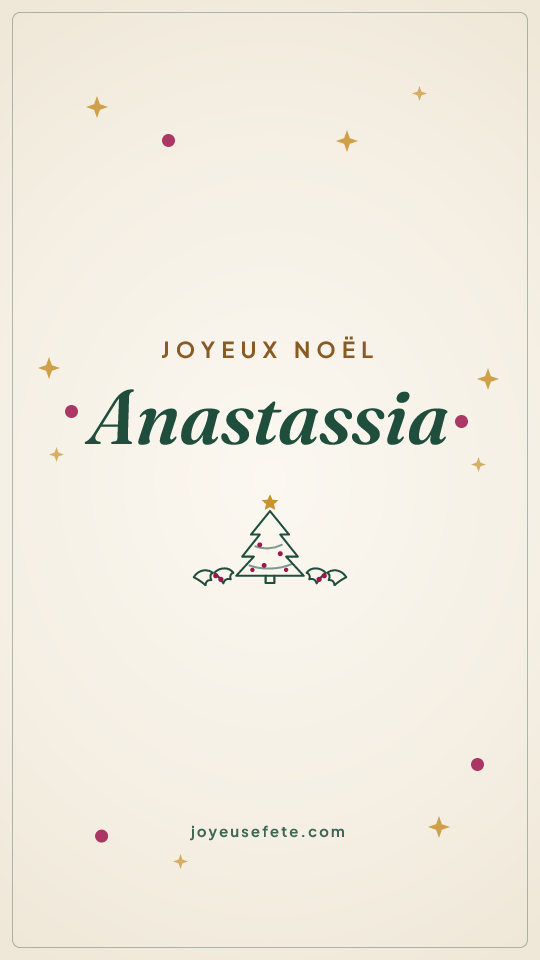Image « Joyeux Noël Anastassia » au format story