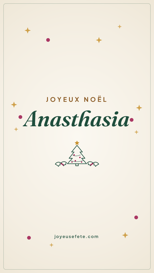 Image « Joyeux Noël Anasthasia » au format story