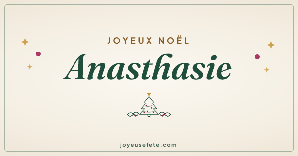 Image « Joyeux Noël Anasthasie » au format large
