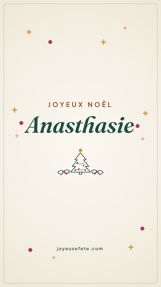 Image « Joyeux Noël Anasthasie » au format story