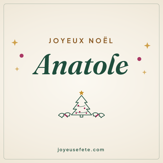 Image carrée « Joyeux Noël Anatole » pour WhatsApp