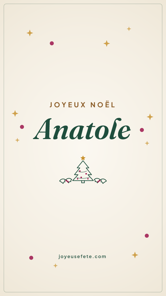 Image « Joyeux Noël Anatole » au format story
