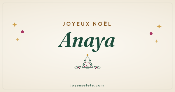Image « Joyeux Noël Anaya » au format large