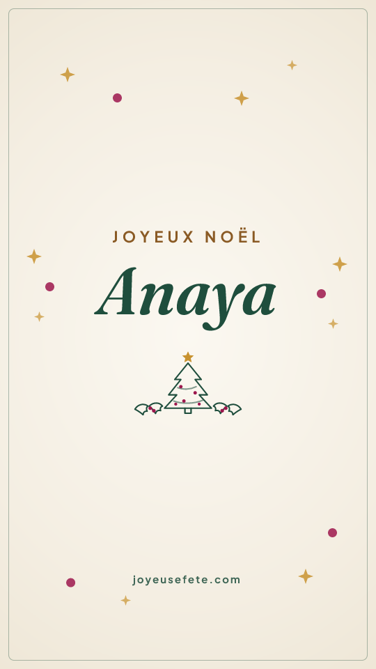Image « Joyeux Noël Anaya » au format story