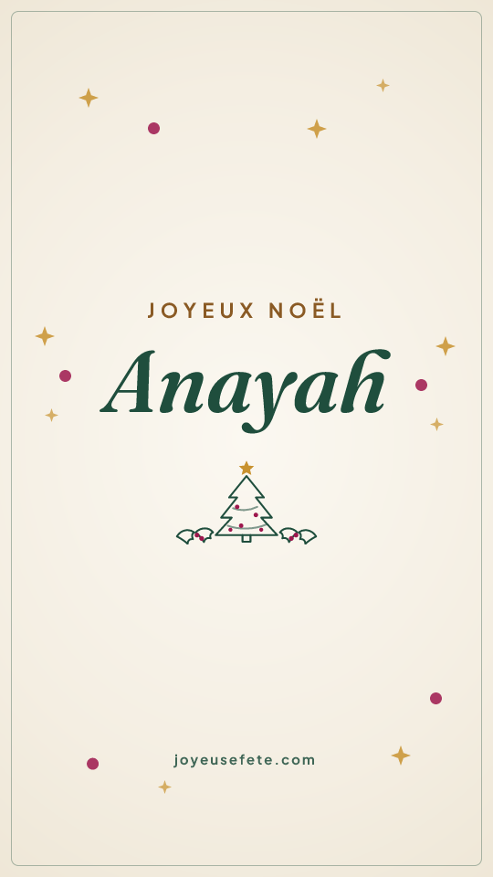 Image « Joyeux Noël Anayah » au format story