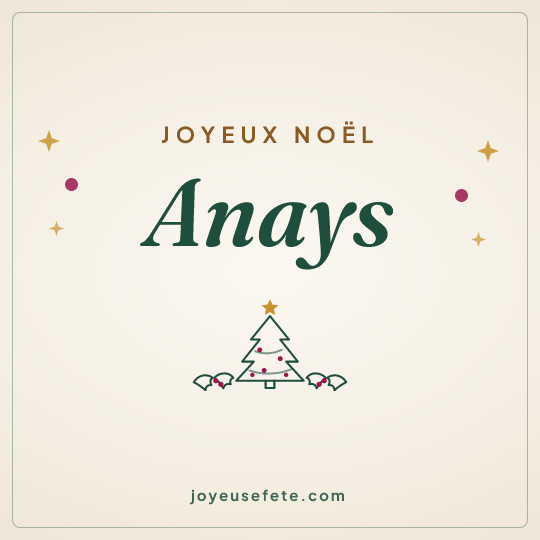 Image carrée « Joyeux Noël Anays » pour WhatsApp