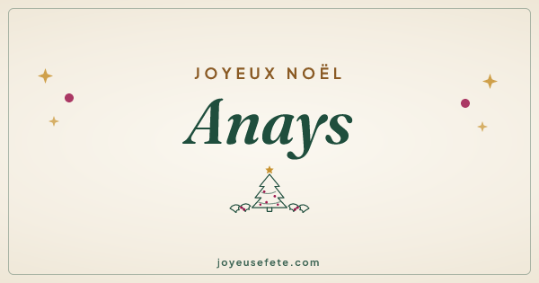 Image « Joyeux Noël Anays » au format large
