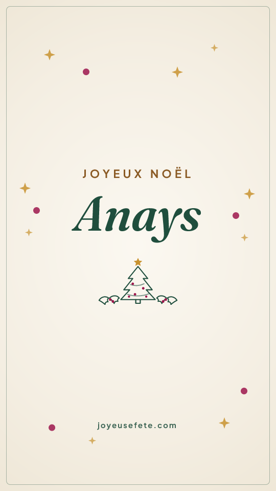 Image « Joyeux Noël Anays » au format story