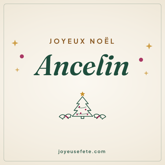 Image carrée « Joyeux Noël Ancelin » pour WhatsApp