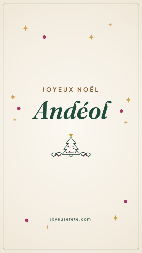 Image « Joyeux Noël Andéol » au format story