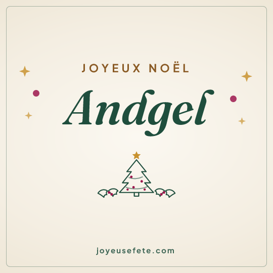 Image carrée « Joyeux Noël Andgel » pour WhatsApp