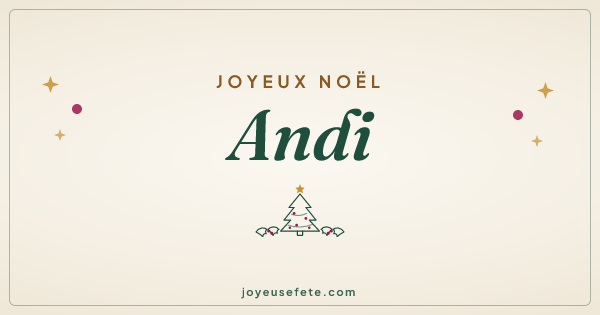 Image « Joyeux Noël Andi » au format large