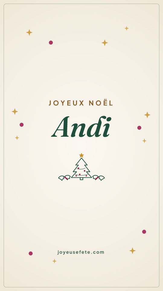 Image « Joyeux Noël Andi » au format story