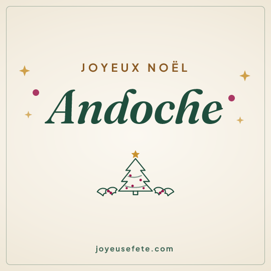 Image carrée « Joyeux Noël Andoche » pour WhatsApp