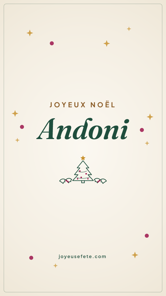 Image « Joyeux Noël Andoni » au format story