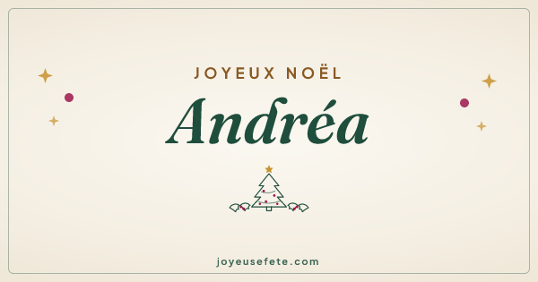 Image « Joyeux Noël Andréa » au format large