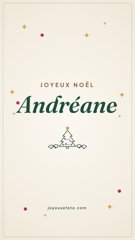 Image « Joyeux Noël Andréane » au format story