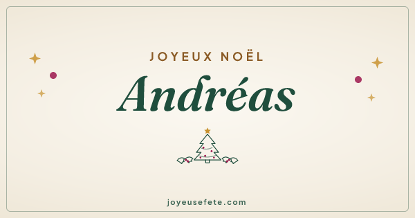 Image « Joyeux Noël Andréas » au format large
