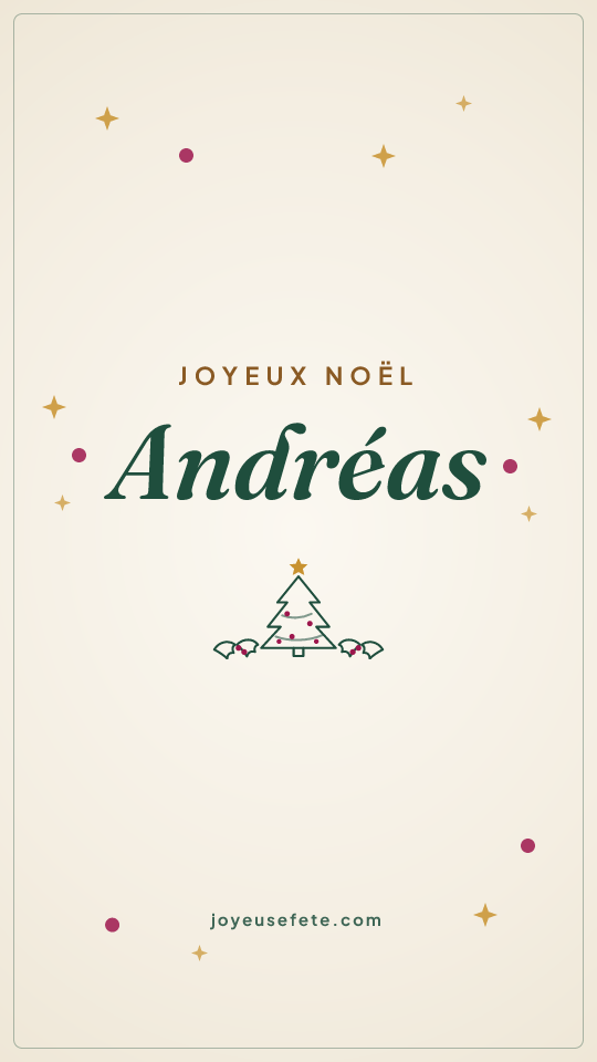 Image « Joyeux Noël Andréas » au format story