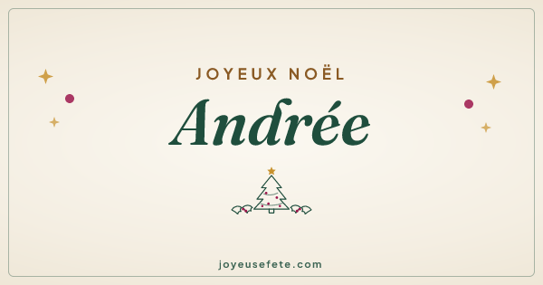 Image « Joyeux Noël Andrée » au format large