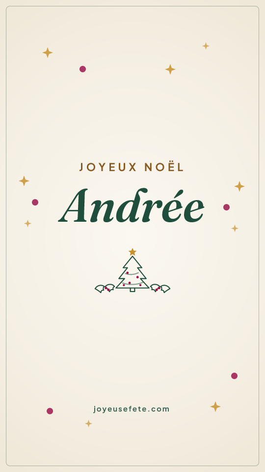 Image « Joyeux Noël Andrée » au format story
