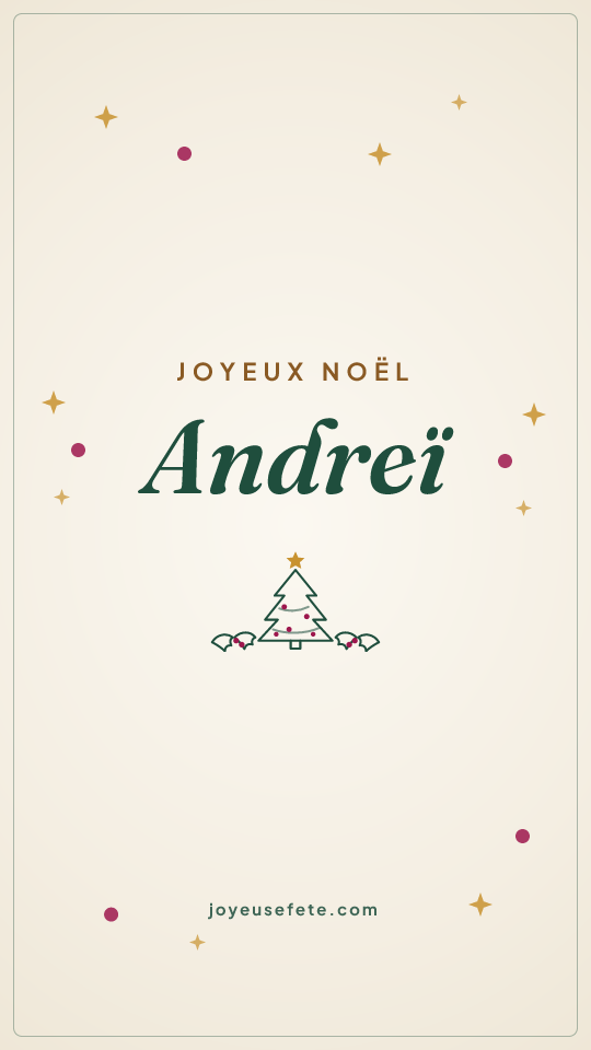 Image « Joyeux Noël Andreï » au format story