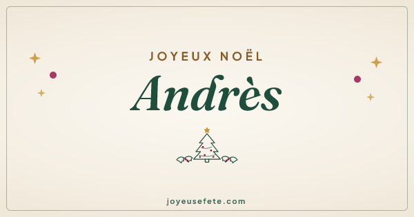 Image « Joyeux Noël Andrès » au format large
