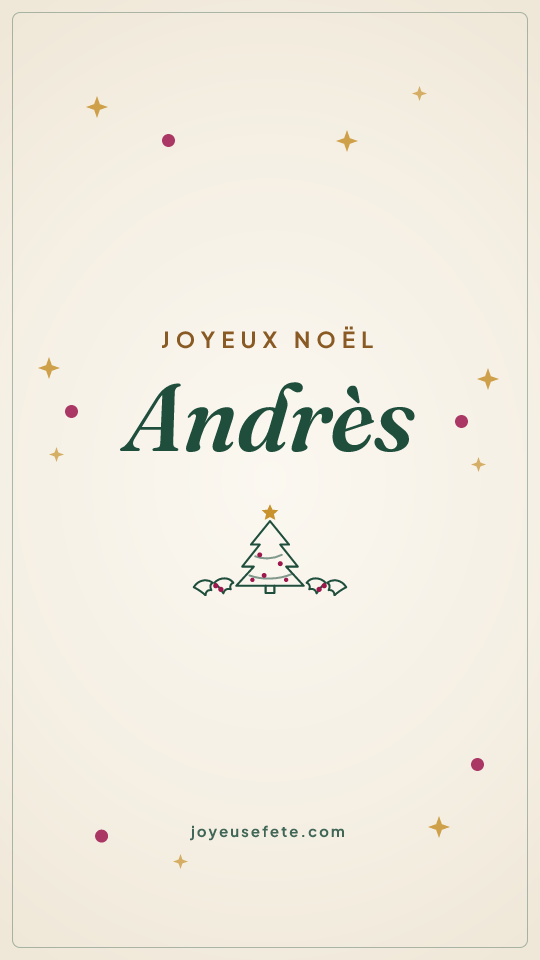 Image « Joyeux Noël Andrès » au format story