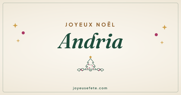 Image « Joyeux Noël Andria » au format large