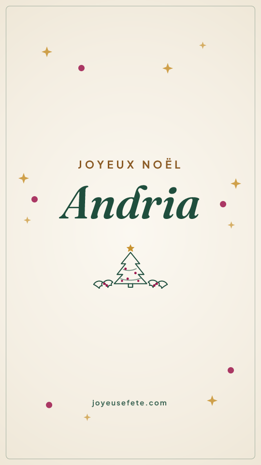 Image « Joyeux Noël Andria » au format story
